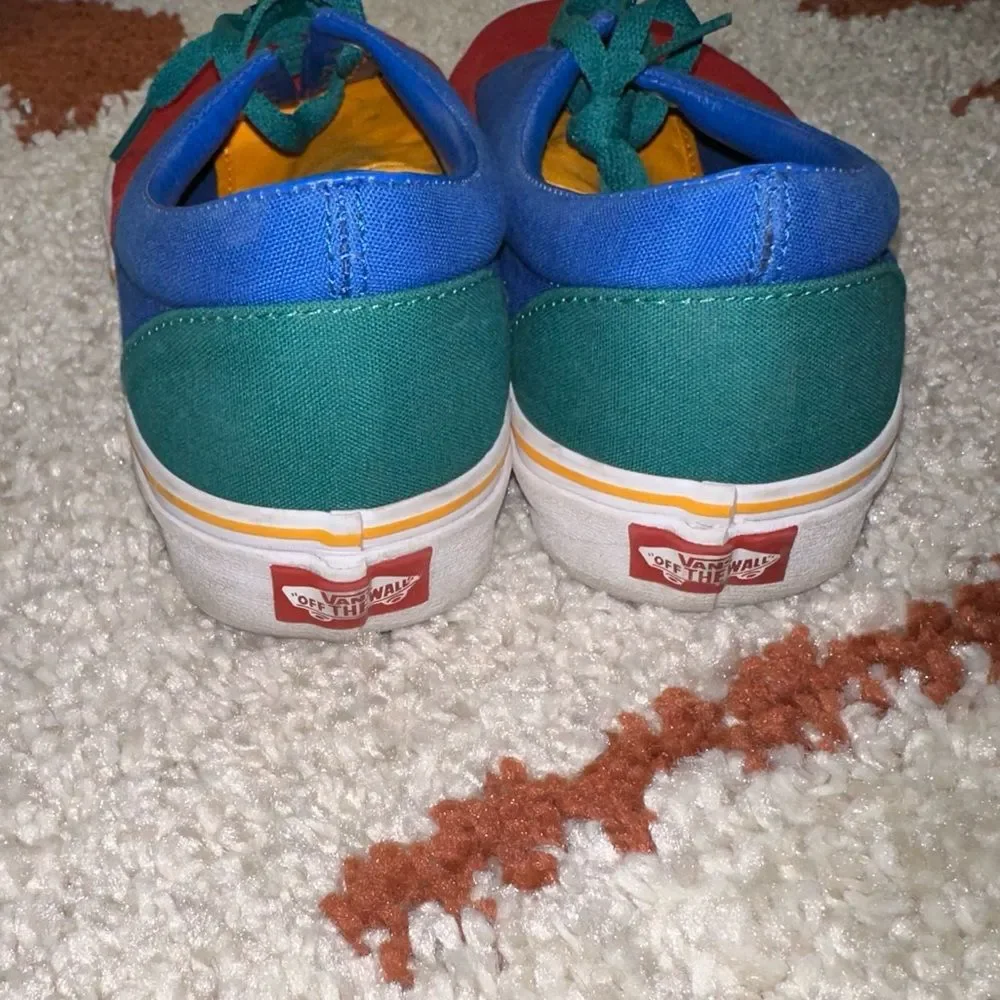 Vans Off The Wall Primary Colors Block Sneakers Size‎ Men’s 8.5 Women’s 10